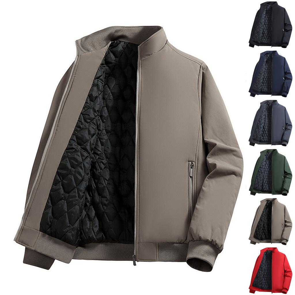 Men's Relaxed-Fit Casual Workwear Baseball Jacket Long-Sleeve Outerwear