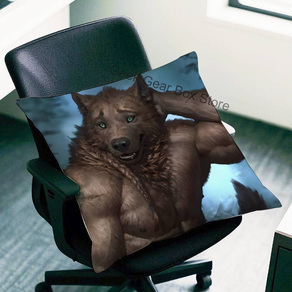 Alpha Sigma Wolf Cool Kissenbezug für Sofa-Dekor Auto Büro Zimmer Druck Kissenhülle Dekorationen und Schutz