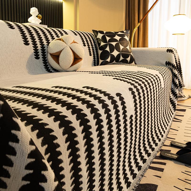 Home Sofa Cover Living Room Seat Cover Blanket 3 Seater Sofa Blanket Cover Aesthetic Blanket Grey