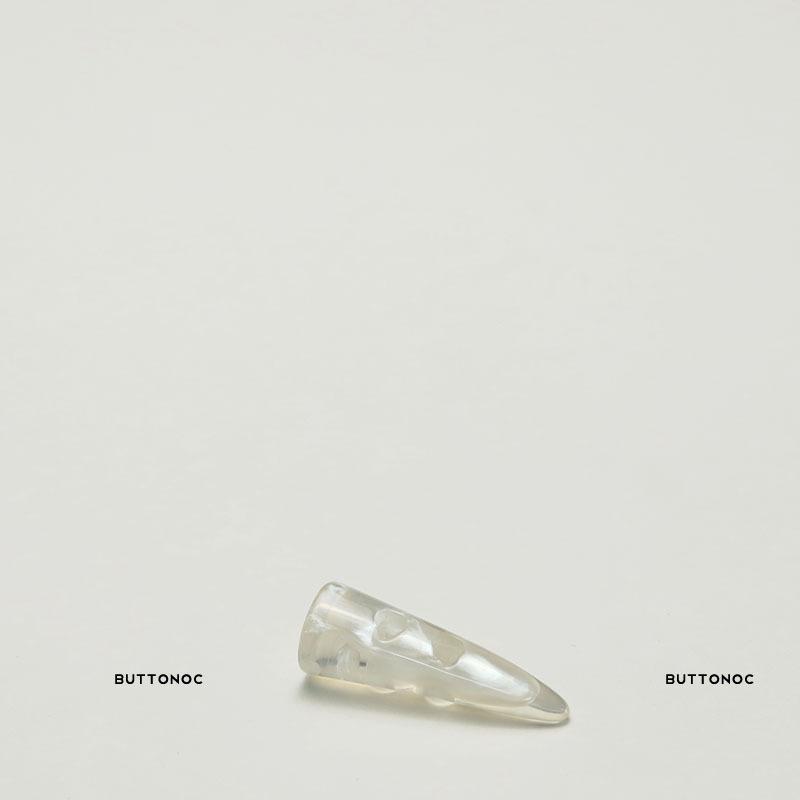 5Pcs Transparent Color Horn Tip Resin Button Two-Eye Coat Trench Coat Double-Sided Nylon Coat Hat Lock Tail Rope Buckle