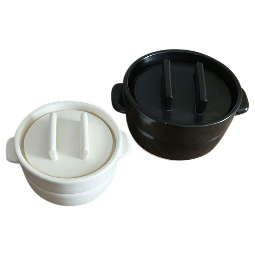 Kamoshika Tool Shop Rice Pot, 3-cup, White