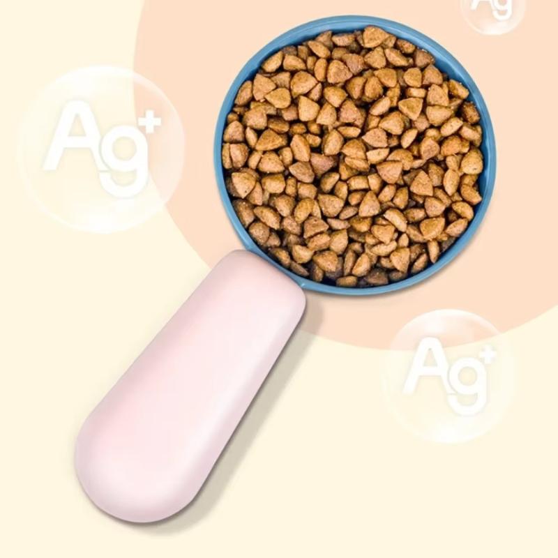 Portable Dog Food Scoop Thickened Color Block Dog Food Scoops Healthy Antibacterial Simple Safe Cat Foods Spoon Easy Clean Pet Products Supplies