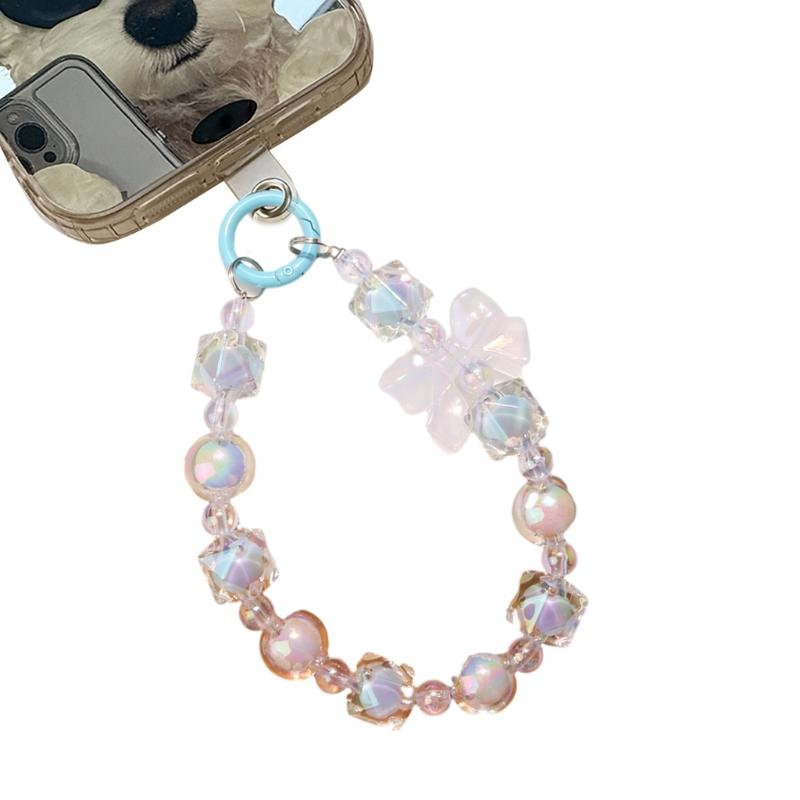 Eye Catching Mobile Phone Chain Acrylic Pendant Cellphone Lanyard For Women Girls Telephone Strap Jewelry Drop-resistant