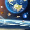 Photo Wallpaper 3D Stereo Planet Universe Starry Sky Mural Wall Painting Cartoon Children's Bedroom Background Wall Papers