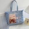 Sac fourre-tout grande capacité femme fille douce deux dimensions transparent printemps et été petit frais sac bandoulière aisselle