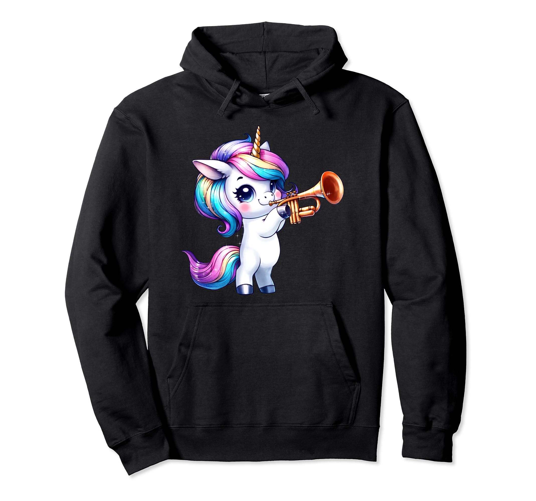 

Unicorn playing trumpet instrument trumpeter musician hoodie