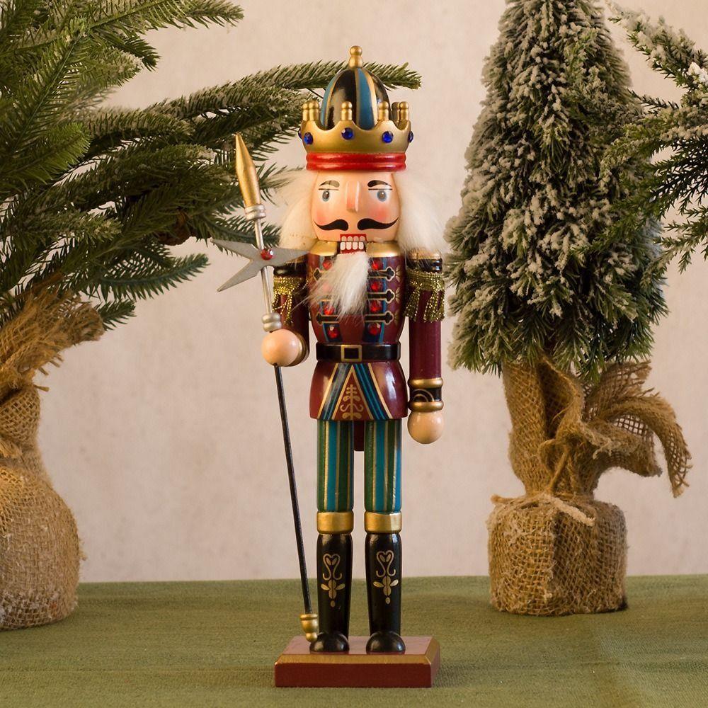 Bemalter Weihnachts-Nussknacker Vintage Handarbeit Figur Marionette Soldat Puppe Dekoration Haus