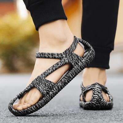 Luksusowe męskie letnie buty EVA tkane z trawy w stylu retro etnicznym, buty plażowe dla par, casualowe i wygodne sandały na miękkiej podeszwie