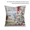 Santa Claus Christmas Tree Snow Scene Snowman Animal Deer Rabbit Bird Fox Sofa Seat Bedroom Car Office Decoration Pillowcase