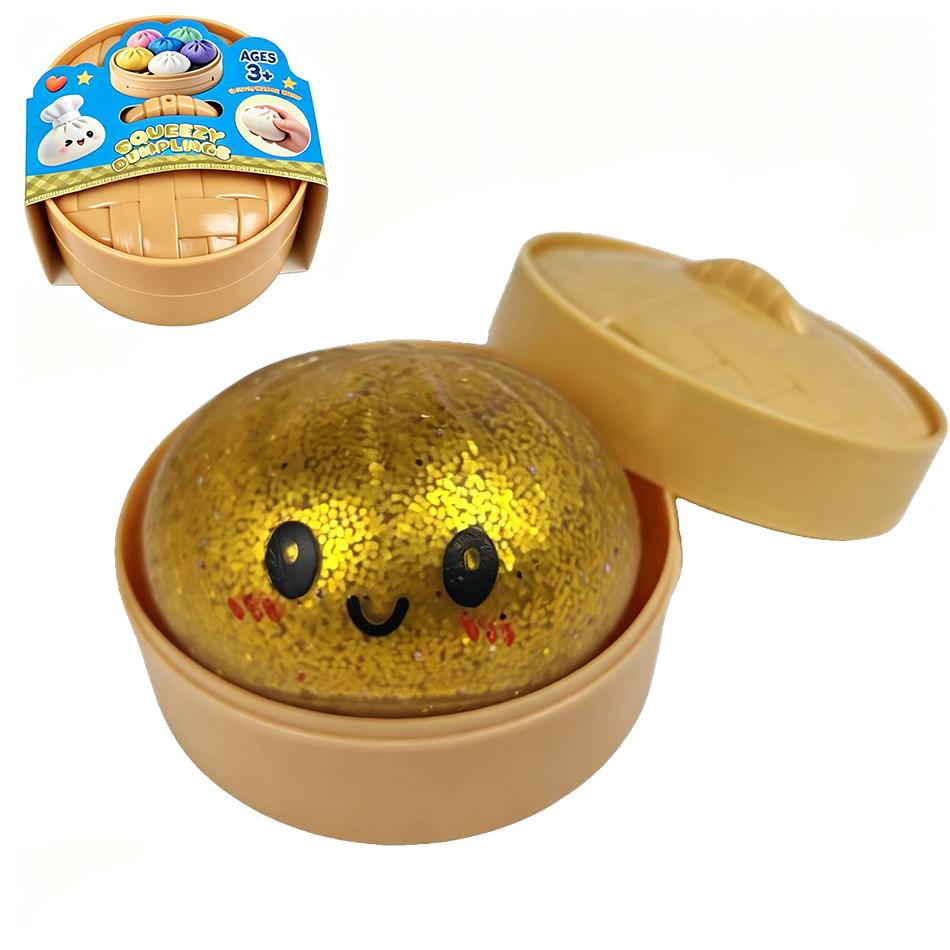 Glitter Squishies Dumpling Flash Dumpling Pressure Ball Slow Rebound Soft Pinch Decompression Office Decorat Birthday Gifts