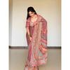 Premium Soft Chinon Printed Mirror Work Saree