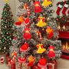 1PC Christmas Candy Cane &Hat & Socks&Wallet & Bell LED String Lights Battery Operated Fairy Lights For Holiday Party Yard Decor