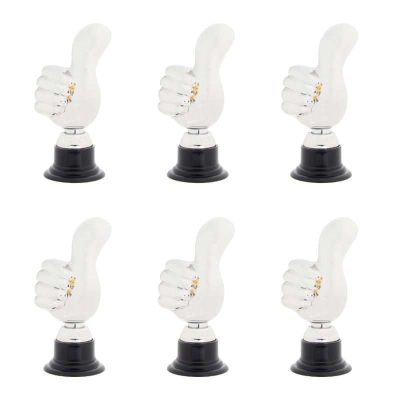 6 шт. Медали «Большой палец вверх» для футбола, Кубок-приз, Чемпионы соревнований, Награды, Трофеи, Баскетбол, Футбол, Подарки для победителей игр серебряный