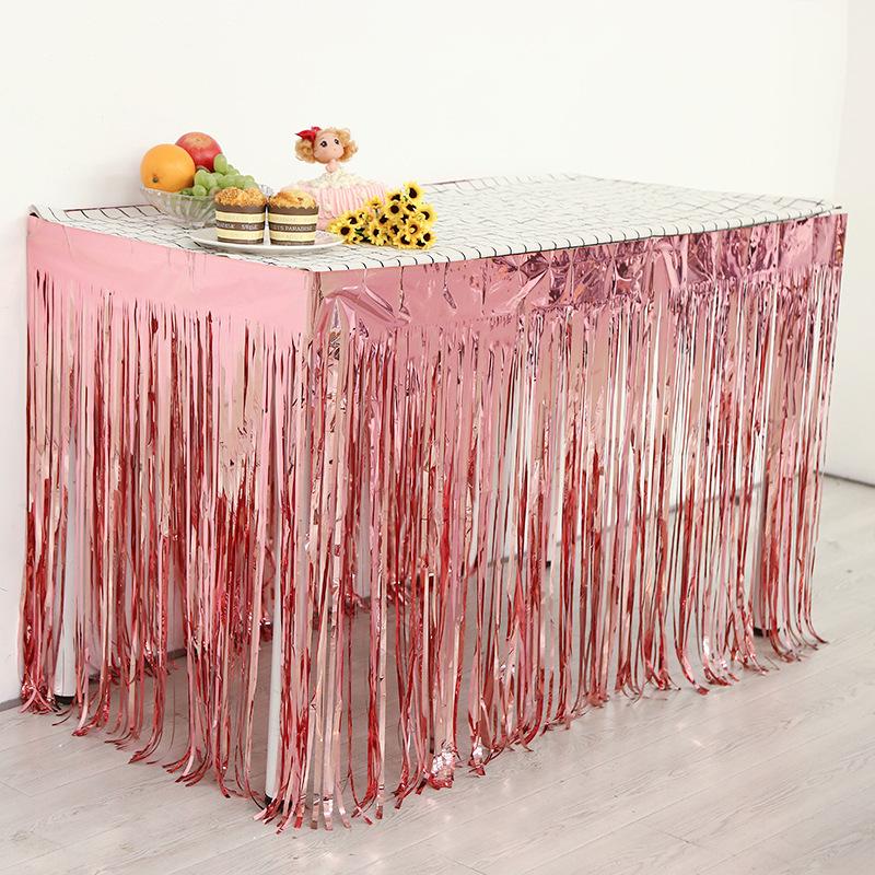 275x75cm Tinsel Table Skirt - Party & Event Decoration