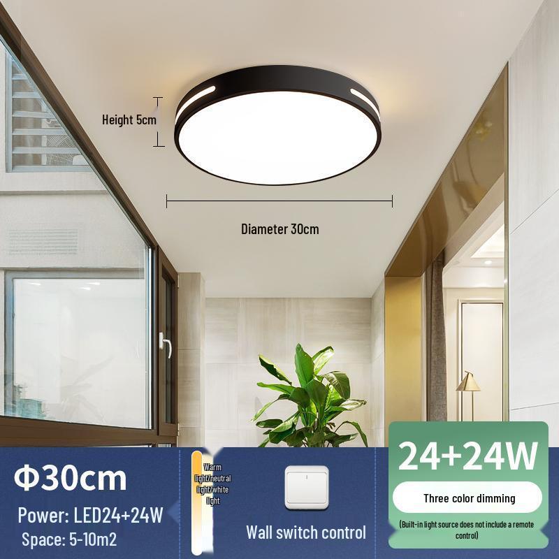 2025 Modern LED Ceiling Light for Bedroom, Study, or Living Room - Round and Simple Design