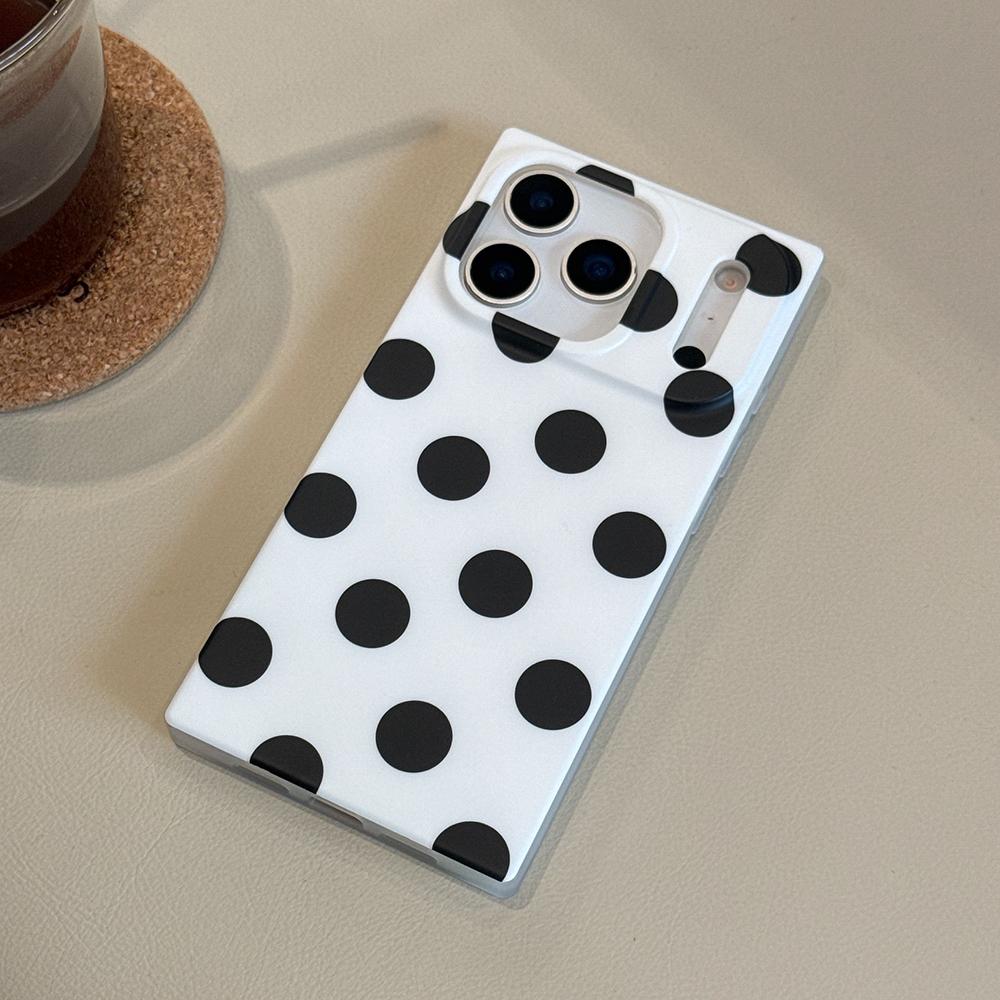 Brief Square Wave Point Pattern Phone Case For iPhone 17 16 15 14 Pro Max Shockproof Soft TPU Back Cover