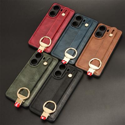 For  Poco X7 Pro 5G Fashion Wrist Strap Phone Holder Case For  Poco X7 Pro Leather Style Case Drop-Resistant Cover