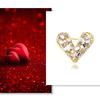 Romance Alloy Heart Brooch Decoration With Zircon Ideal For Dresses And Formal Attire