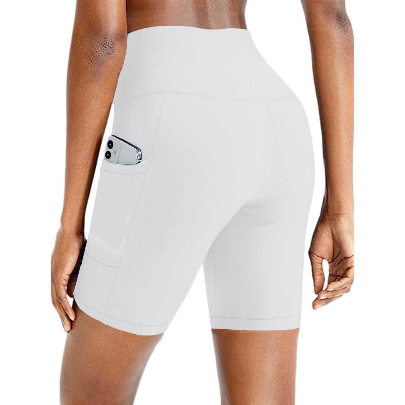 Damen Po-Lifting Elastische Enge Yoga-Shorts Mit Taschen Für Fitness-Training Im Fitnessstudio