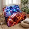Electric Football Player 3 Theme blanket Lightweight Warm Flannel Blanket Decorative Throw Blanket for Home Decoration