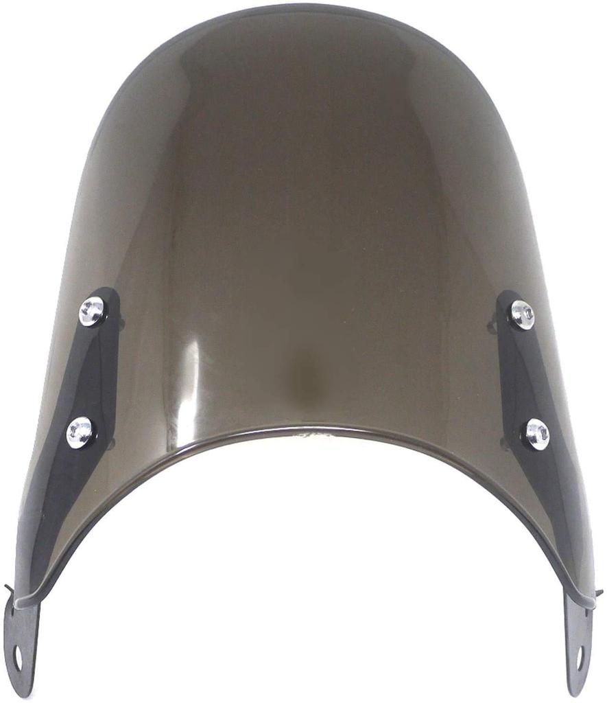 KINOKINO Universal Mini Meter Visor for Motorcycles, Round, Single Light, Naked (Smoke)