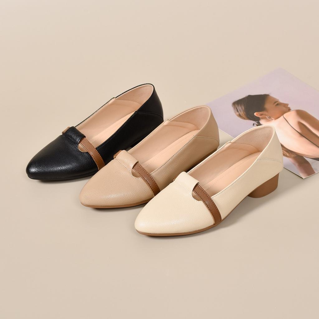 Spitze Ballerinas Damen 2025 Frühling und Sommer Französisches Temperament Mary Jane Schuhe niedriger Absatz leichte Mund Slipper Farbabstimmung kleine einzelne Schuhe