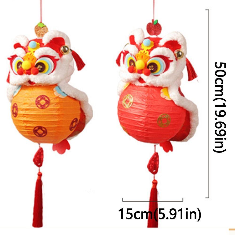 Glowing Glowing Lion Dance Lantern Chinese Style Mid-Autumn Festival Lantern  Kids Gift