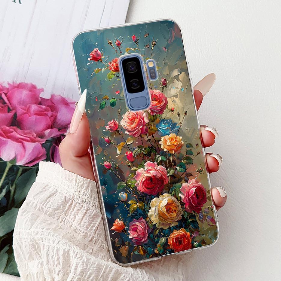 For Samsung Galaxy S9 Case SM-G960F Cute Cat Painted Cover Soft Slim Phone Case For Samsung S9 Plus S 9 Galaxy S9+ SM-G965F Bags