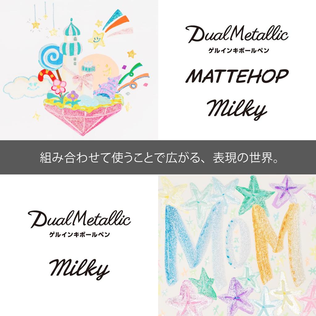 Pentel Ballpoint Dual Metallic Pink Metallic 10 Pen, + Pink, Pens, K110-DP(10)