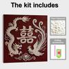 Dragon and Phoenix Bringing Auspiciousness Full 5D DIY Pearl Gem Art Diamond Painting Kits for Adults/Beginners Gift Idea Home Decor 15.7x15.7in