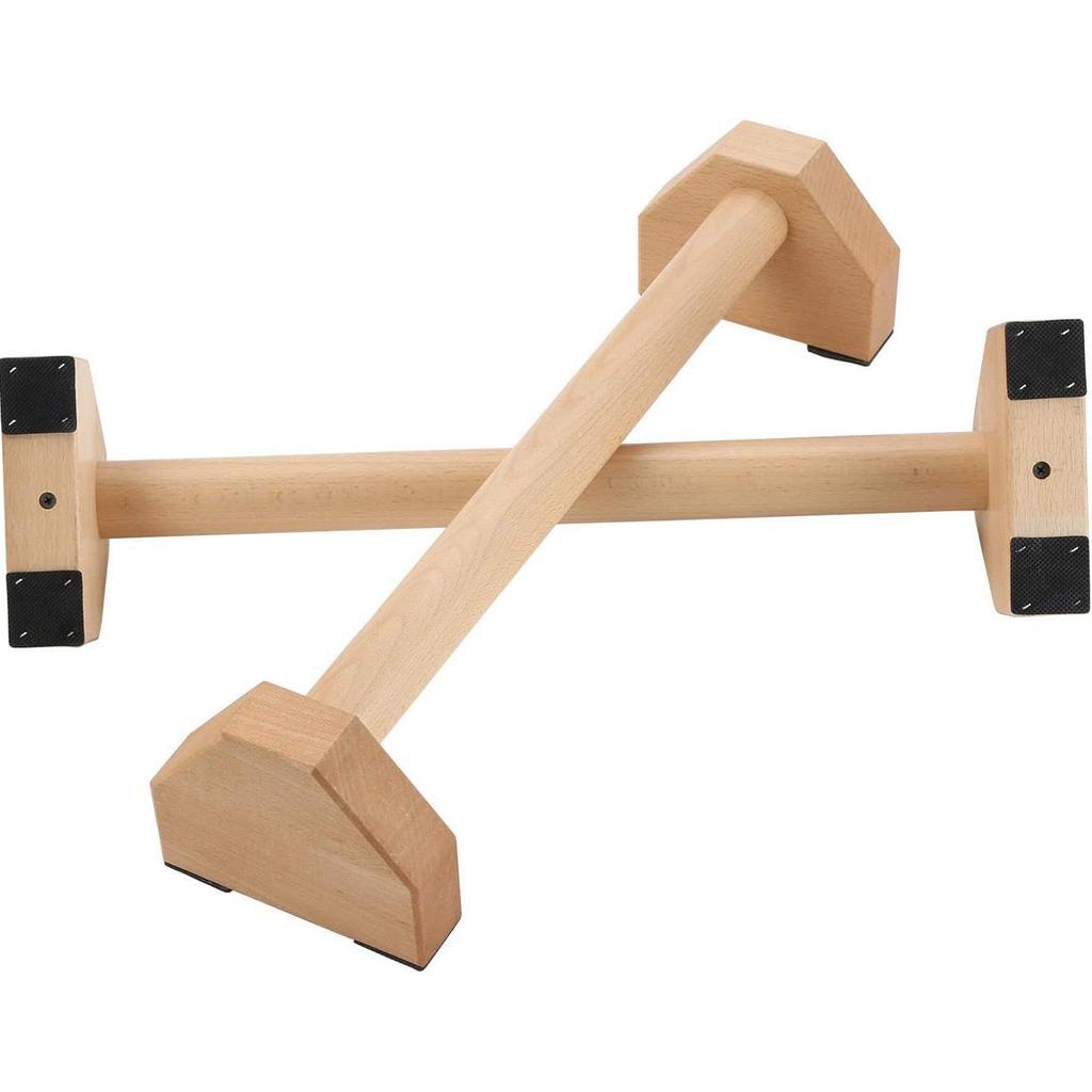Russian-Style Solid Wood I-Beam Push-Up Bar and Back Extension Stand for Single/Double Handstands