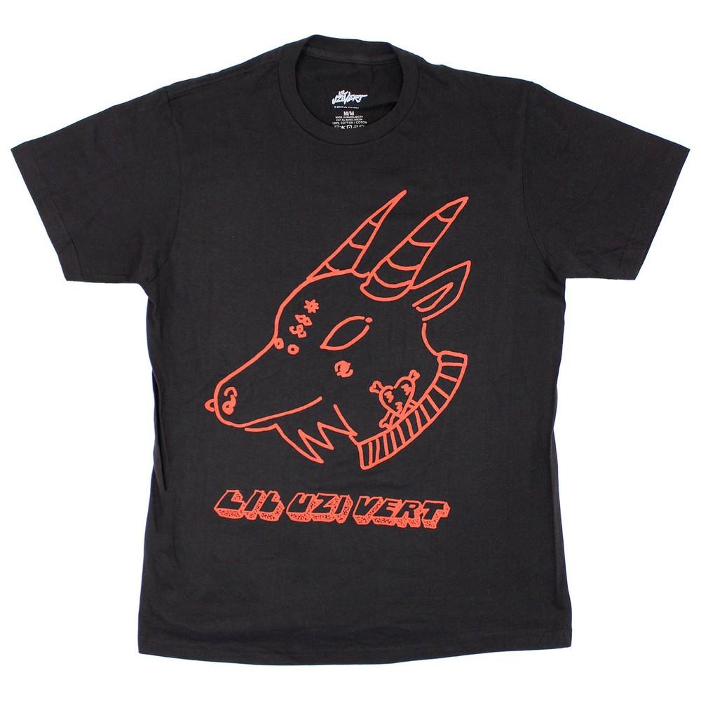 

Men s Lil Uzi Vert Goat Drawing Tee T-shirt Black 4XL