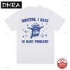 Grappig Retro Houston I Have So Unisexy Problems Meme T-shirt Wasbeer in de Ruimte Grappig T-shirt Unisexs Dames Mode Esthetisch T-shirt