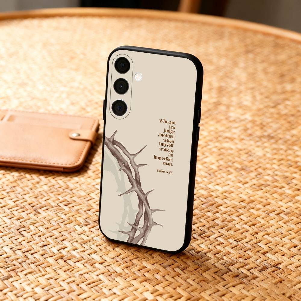 Jesus Bible Verse Phone Case For Samsung  A73,72,71,A52,51,40,41,A22,A32,31,A13, Soft Black Shell