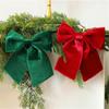 Soft Velvets Christmas Decoration Bows Hanging Pendant Bowknot Ornament Gift Embellishment Accessories Decorative Accent