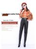 Women's High Waist Wide Leg Loose Velvet Harem Pants - Dark Color, Autumn Winter