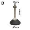 M8 M10 M12 Adjustable Leg Thread Type Adjustable Levelling Feet Swivel Base Articulating Leveling Legs Furniture Support Leg New