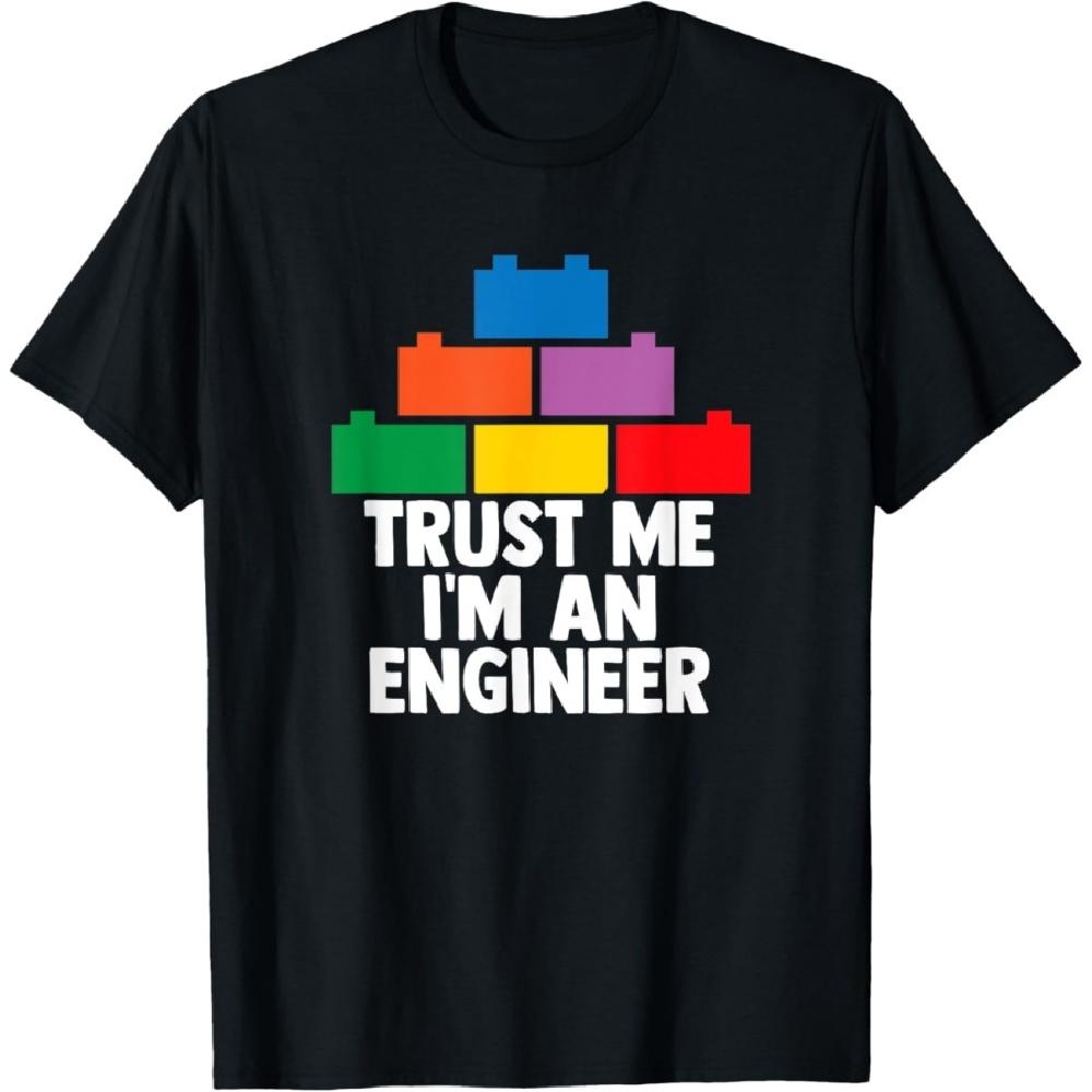 

Brick Builder Engineer Funny Blocks Building Toys Kids Boys T-Shirt XXXXXL чорний