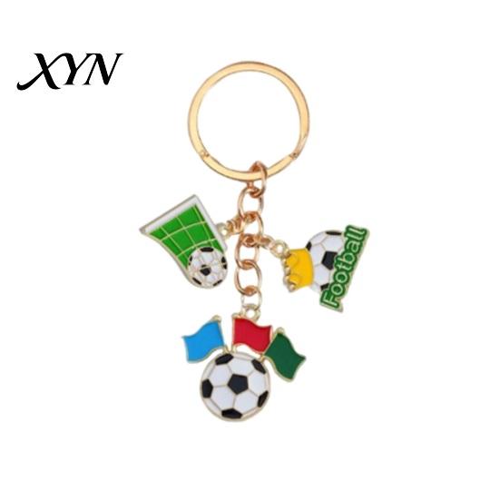 Football Fan Gift Peripheral Keychain, Jersey Keychain with Alloy Enamel Color, Lightweight Portable Sports Accessory