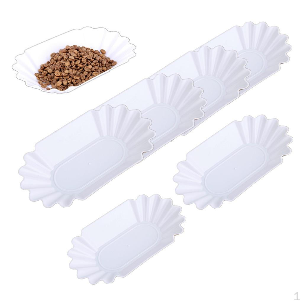 

6x Пластиковая тарелка Поднос для подачи закусок Набор для каппинга кофе из зерен