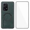 WANLONFENG YBP Series For Honor 200 Lite Magnetic Case with Tempered Glass Film PU+TPU Phone Cover Large Cutout