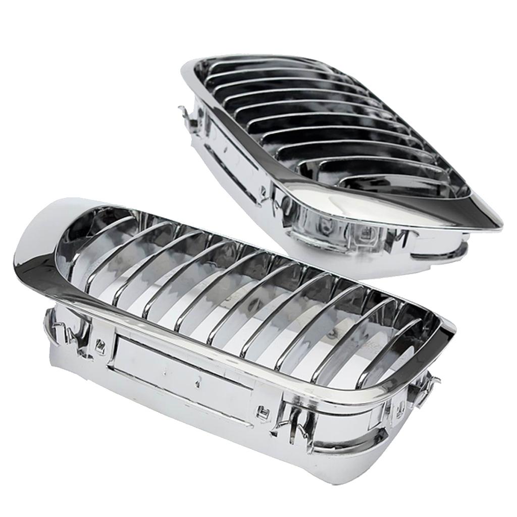 2 Pieces Chrome Front Kidney Grille For E46 M3 2DR 99-06