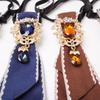 Papillon in Poliestere per Donne Uomini Vintage Goccia d'Acqua Strass Accessorio per Collare