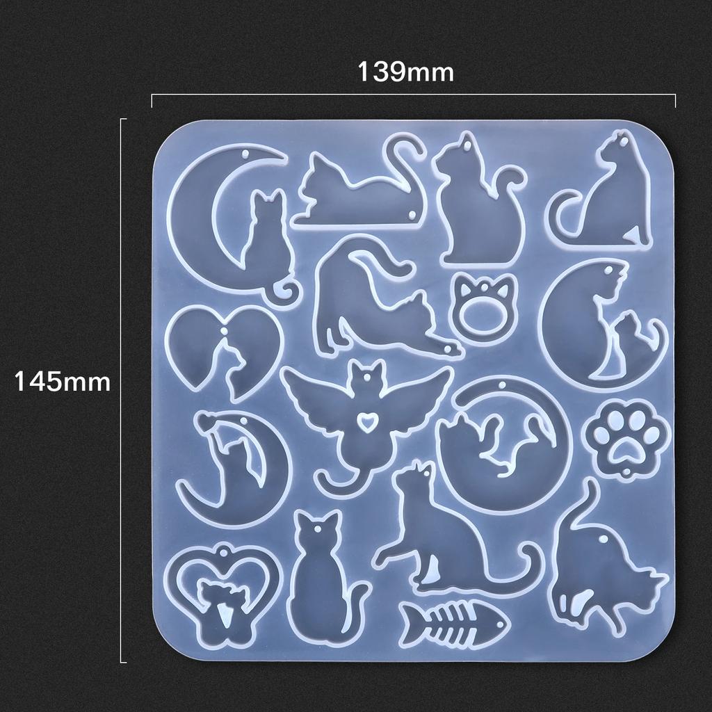 Cute Cat Butterfly Animal Earring Keychain  Epoxy Resin Silicone Mold DIY Spider Snake Pendant Jewelry Making Decoration Crafts