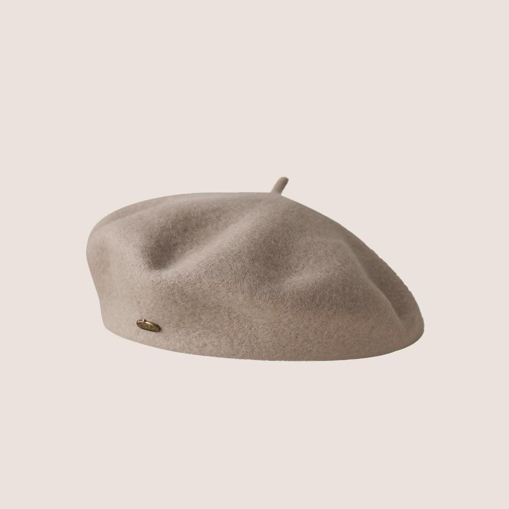 Autumn and Winter Woolen Beret Korean Wool Beret Girls Versatile British Retro Face Little Painter Hat