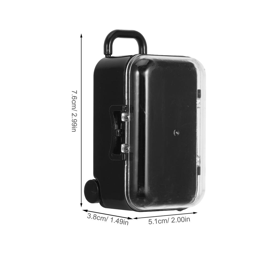 12Pcs Clear Mini Suitcase Candy Boxes Transparent Plastic Storage Boxes Travel Wedding Party Favor Decorations