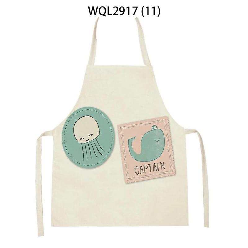 Cleaning Supplies Women Men Kitchen Aprons Tortoise Sailboat Fish Octopus Pattern Cooking Aprons Baking Antifouling Apron