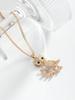 1pc Stylish European & American Cute Owl Shaped Pendant Necklace With Transparent Rhinestones, Suitable For Women's Daily Wear