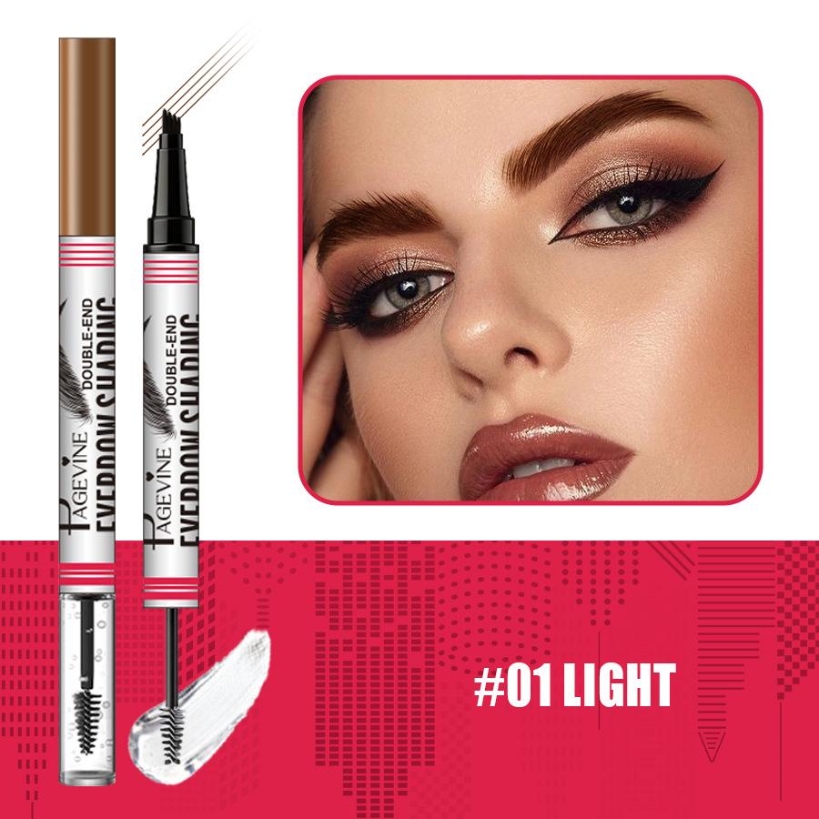 PAGE VINE Waterproof Clear Brow Gel Long Lasting 4 Prong Eyebrow Pen 1