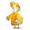 Goose Statue Raincoat Clothes with Umbrella Hat Goose Costume Fits Lawn Geese Statues for Outdoor Patio Garden Decoration
